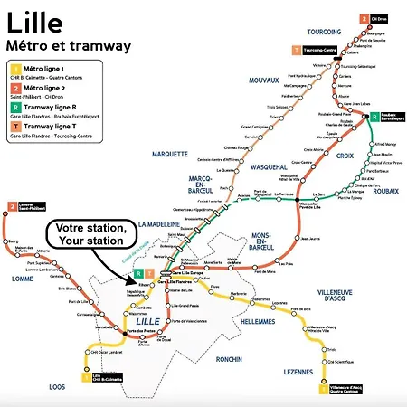 Charming Bright Flat In Vieux Lille.